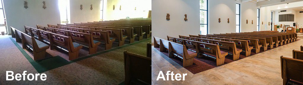 Corpus Christi Catholic Church Sanctuary Before and After